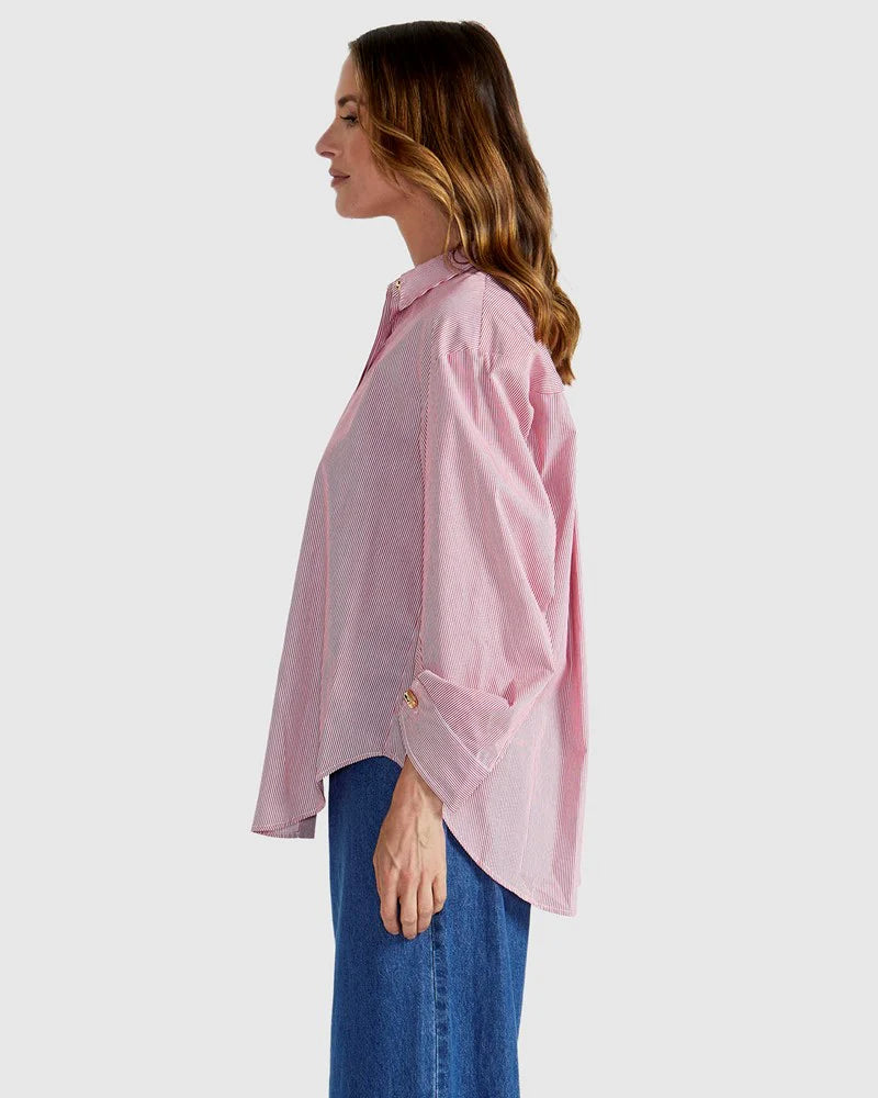 Fate + Becker Madras Shirt Whit Stripes L/S Shirt