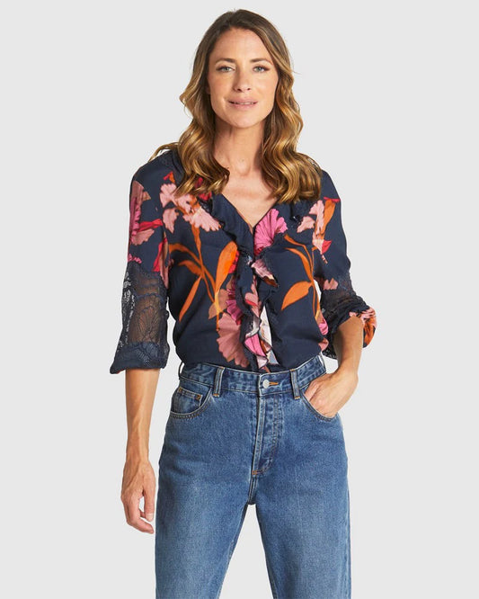 Fate + Becker Captivation Shadow Floral Shirt
