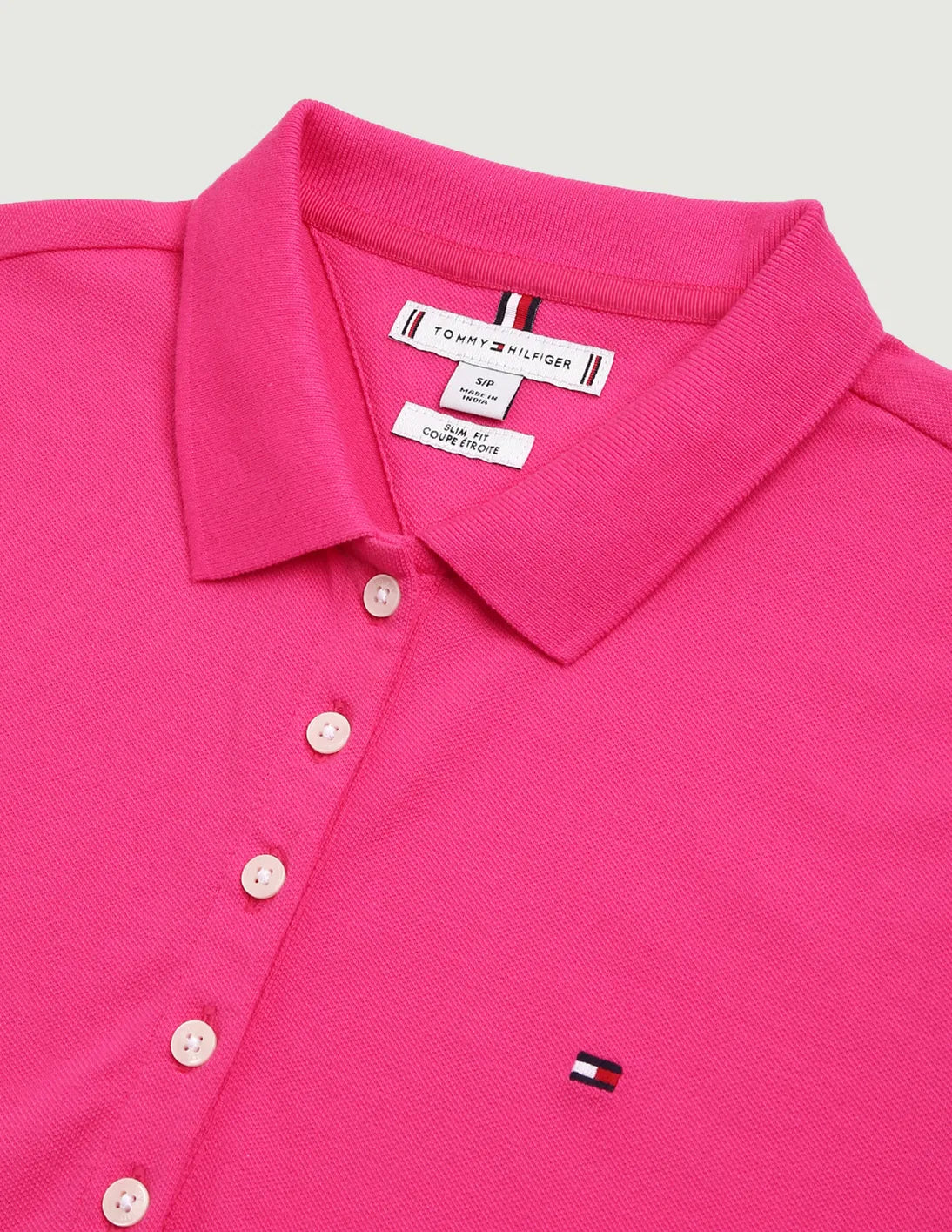 Tommy Hilfiger Slim SS Polo Dress Pink Splendor