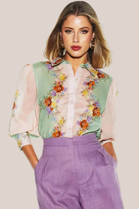 Fate + Becker Hollyhock Floral Eye Shirt