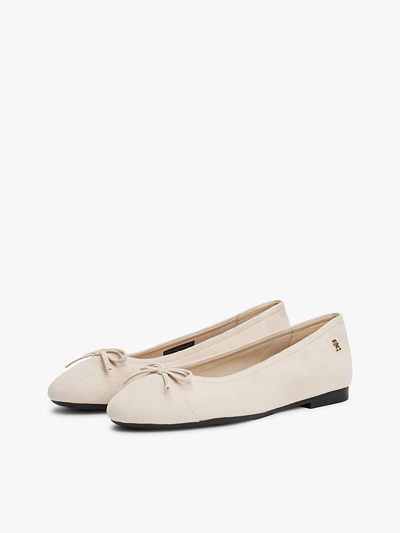 Tommy Hilfiger Toe Cap Suede Ballerina Flats