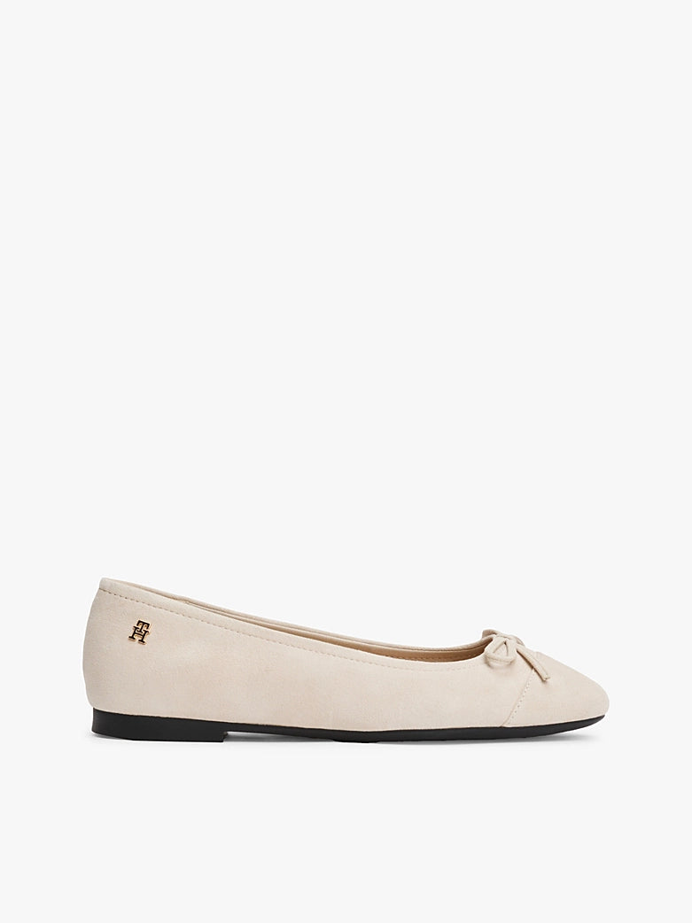 Tommy Hilfiger Toe Cap Suede Ballerina Flats