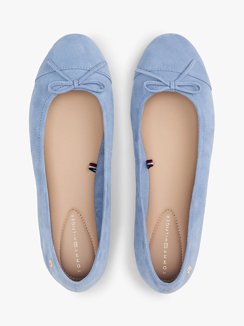 Tommy Hilfiger Toe Cap Suede Ballerina Flats