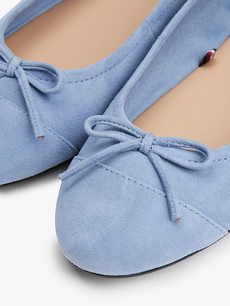 Tommy Hilfiger Toe Cap Suede Ballerina Flats