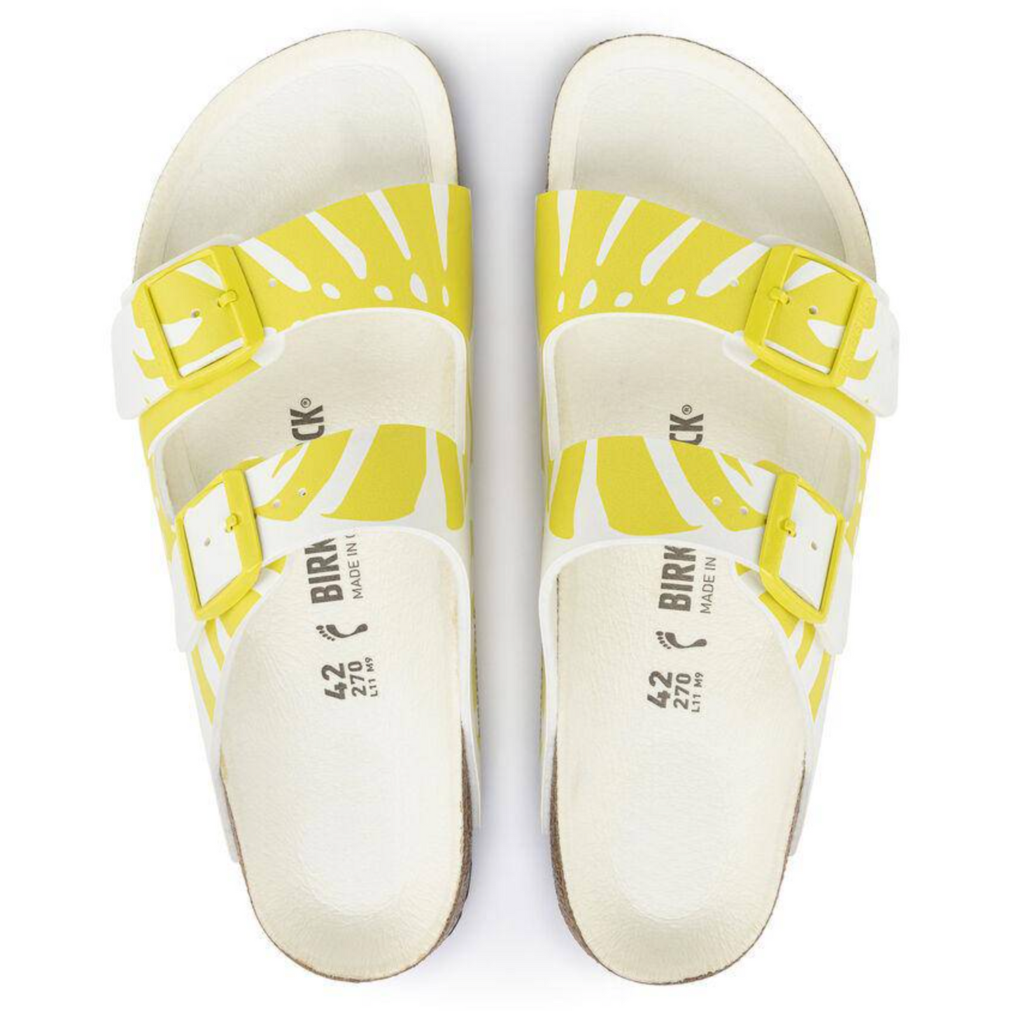 Birkenstock 1019204 Arizona Monstera White/Lime Sour BF Regular