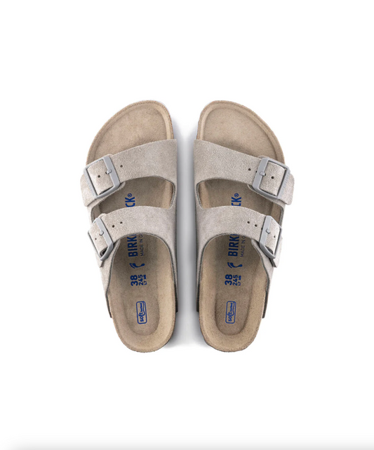 Birkenstock 1020507 Arizona SFB Stone Coin Suede Leather Regular