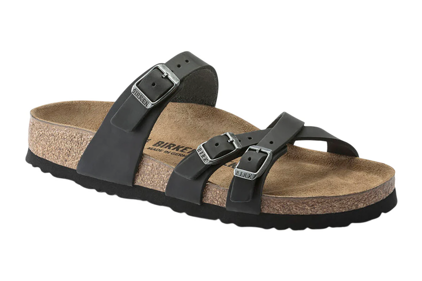 Birkenstock 1021112 Franca Black Oiled Leather Regular