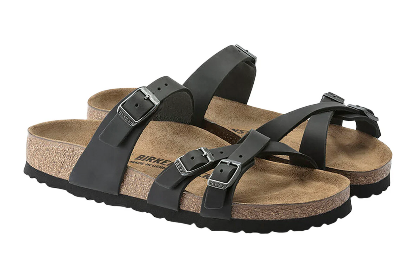 Birkenstock 1021112 Franca Black Oiled Leather Regular