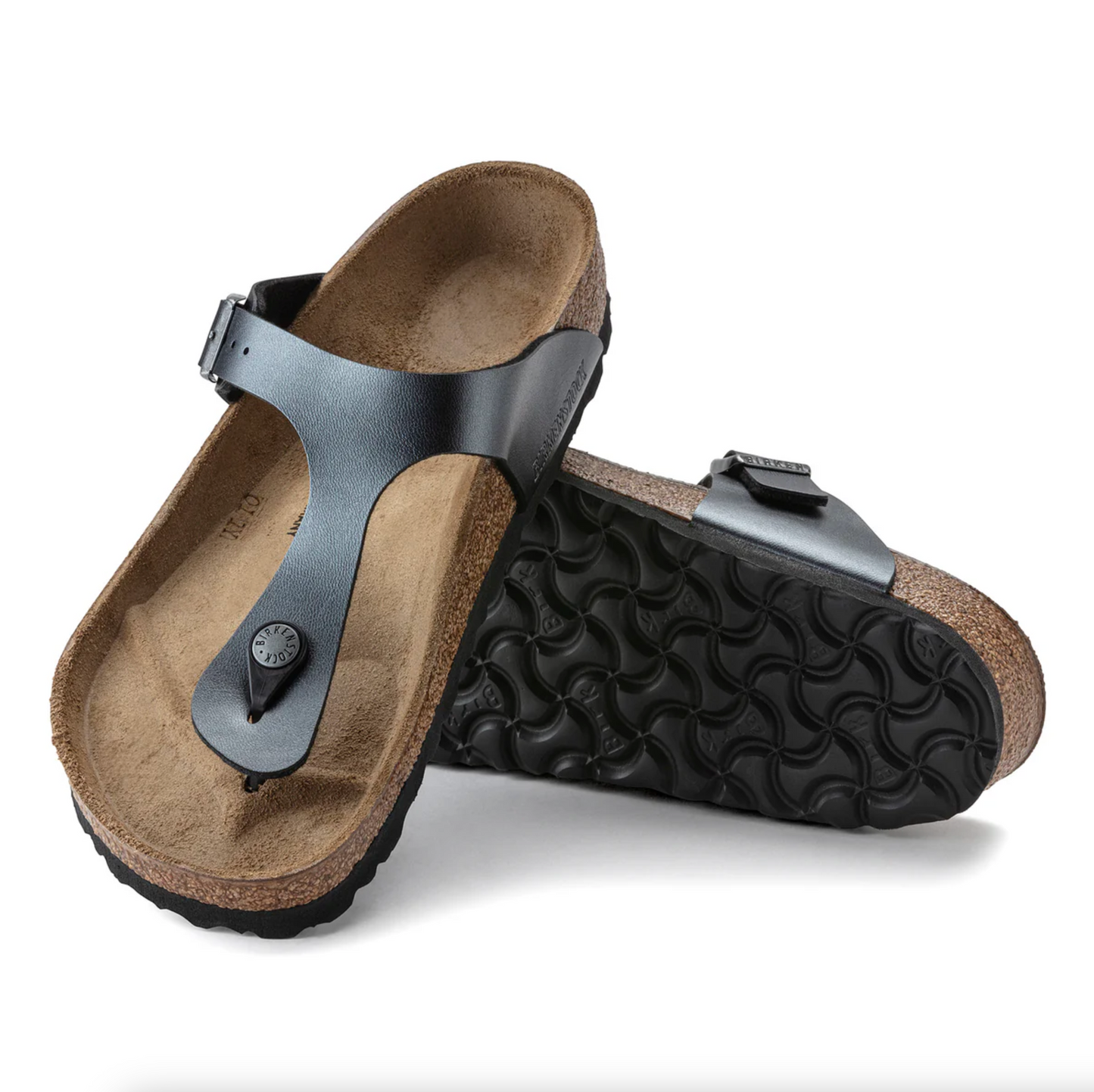 Birkenstock 1021428 Gizeh Metallic Black Reg