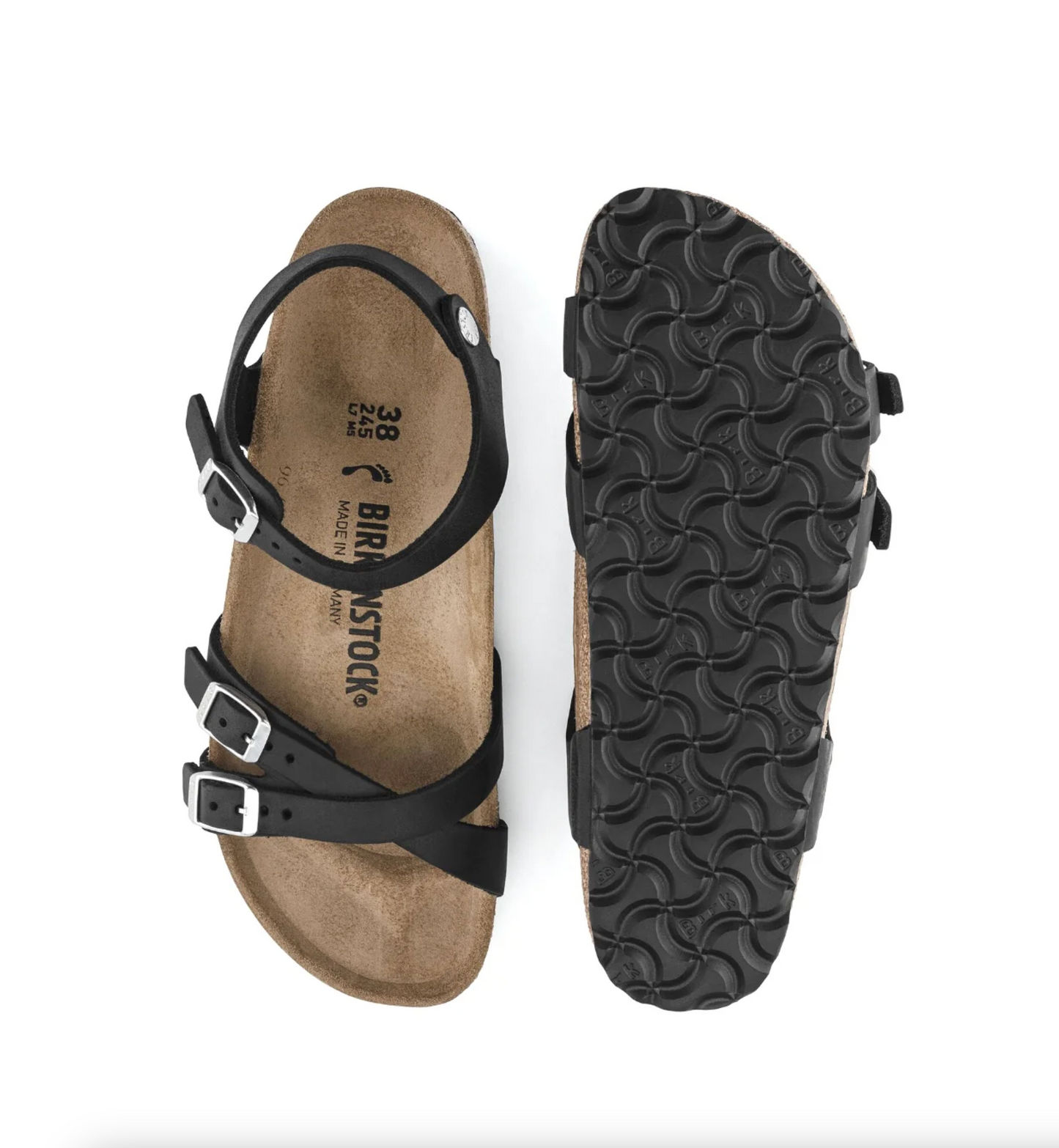 Birkenstock 1021487 Kumba Black Oiled Leather Narrow