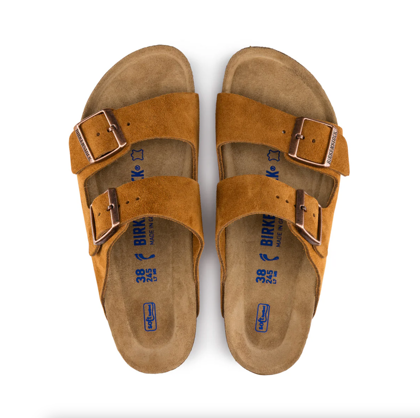 Birkenstock 1009527 Arizona SFB Mink Suede Leather Narrow