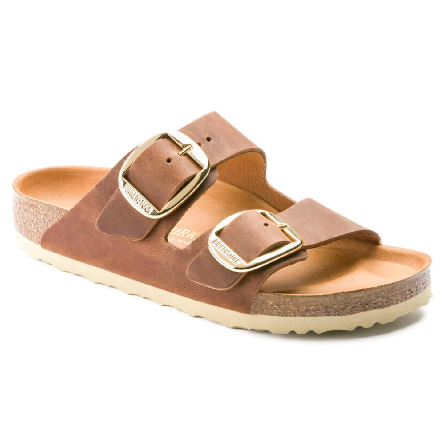 Birkenstock 1011073 Arizona Big Buckle Oiled Leather Cognac Narrow