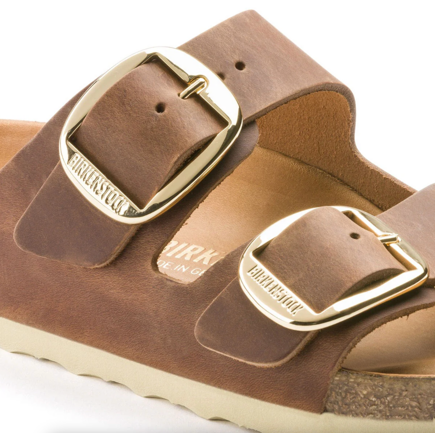 Birkenstock 1011073 Arizona Big Buckle Oiled Leather Cognac Narrow