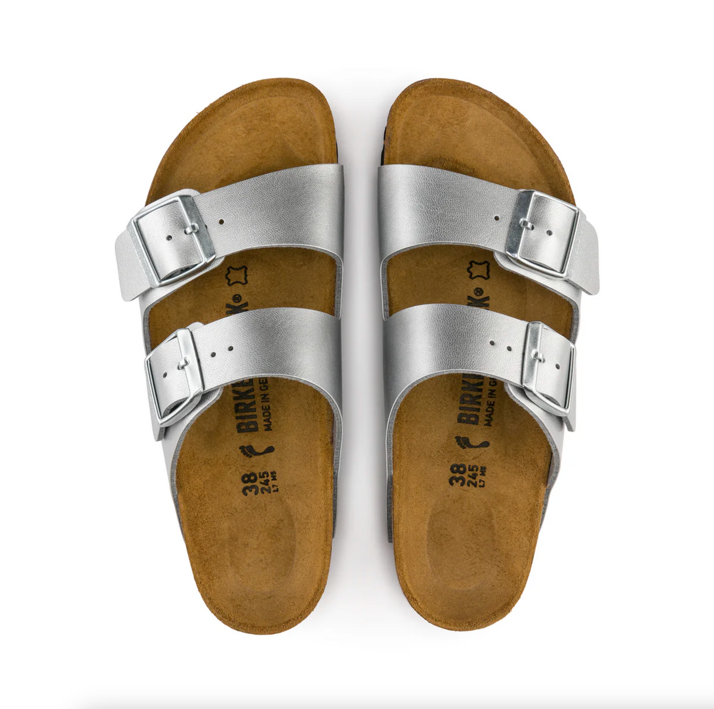 Birkenstock 1012283 Arizona BS Silver Narrow