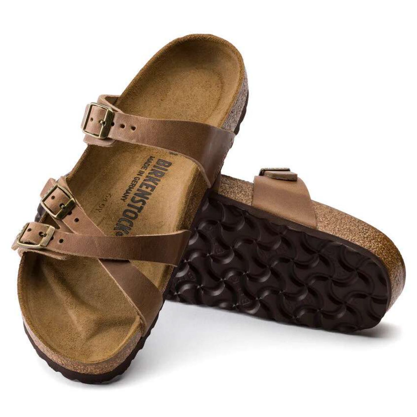 Birkenstock 1015931 Franca Tabacco Brown Oiled Leather Narrow