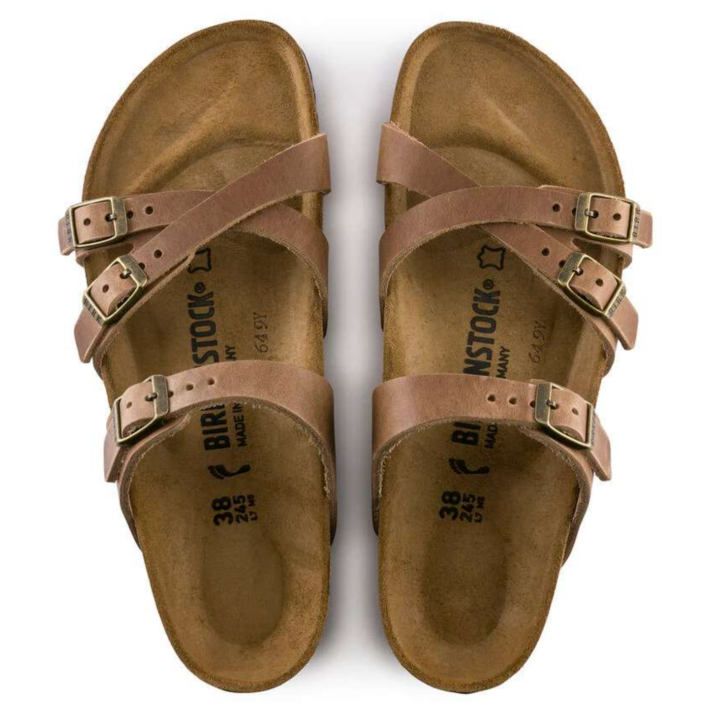 Birkenstock 1015931 Franca Tabacco Brown Oiled Leather Narrow
