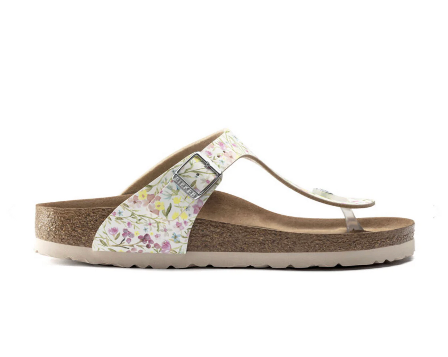 Birkenstock 1018466 Gizeh White Flower Vegan - BF/Micro fibre Regular