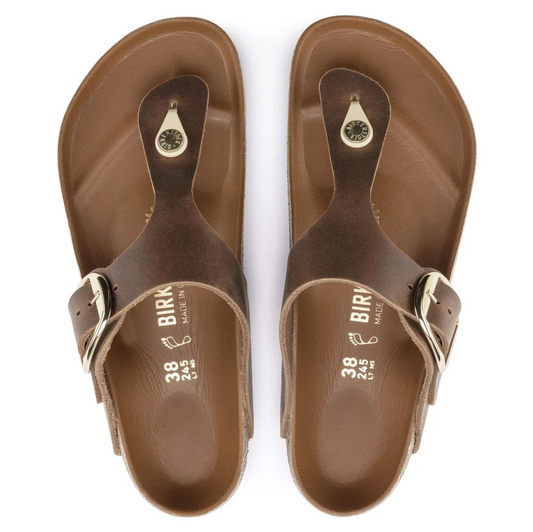 Birkenstock 1018745 Gizeh Big Buckle Cognac Oiled Leather  Regular