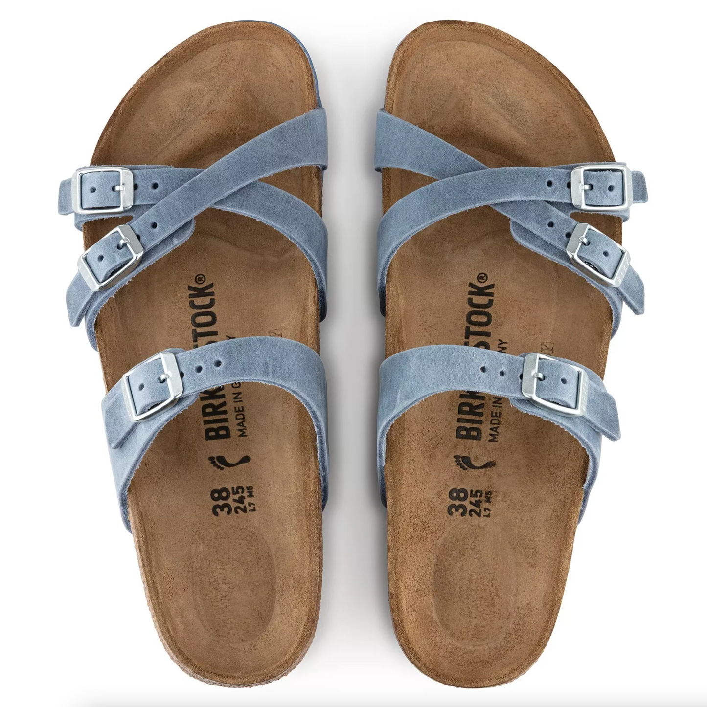 Birkenstock 1022546 Franca Dusty Blue Oiled Leather Regular