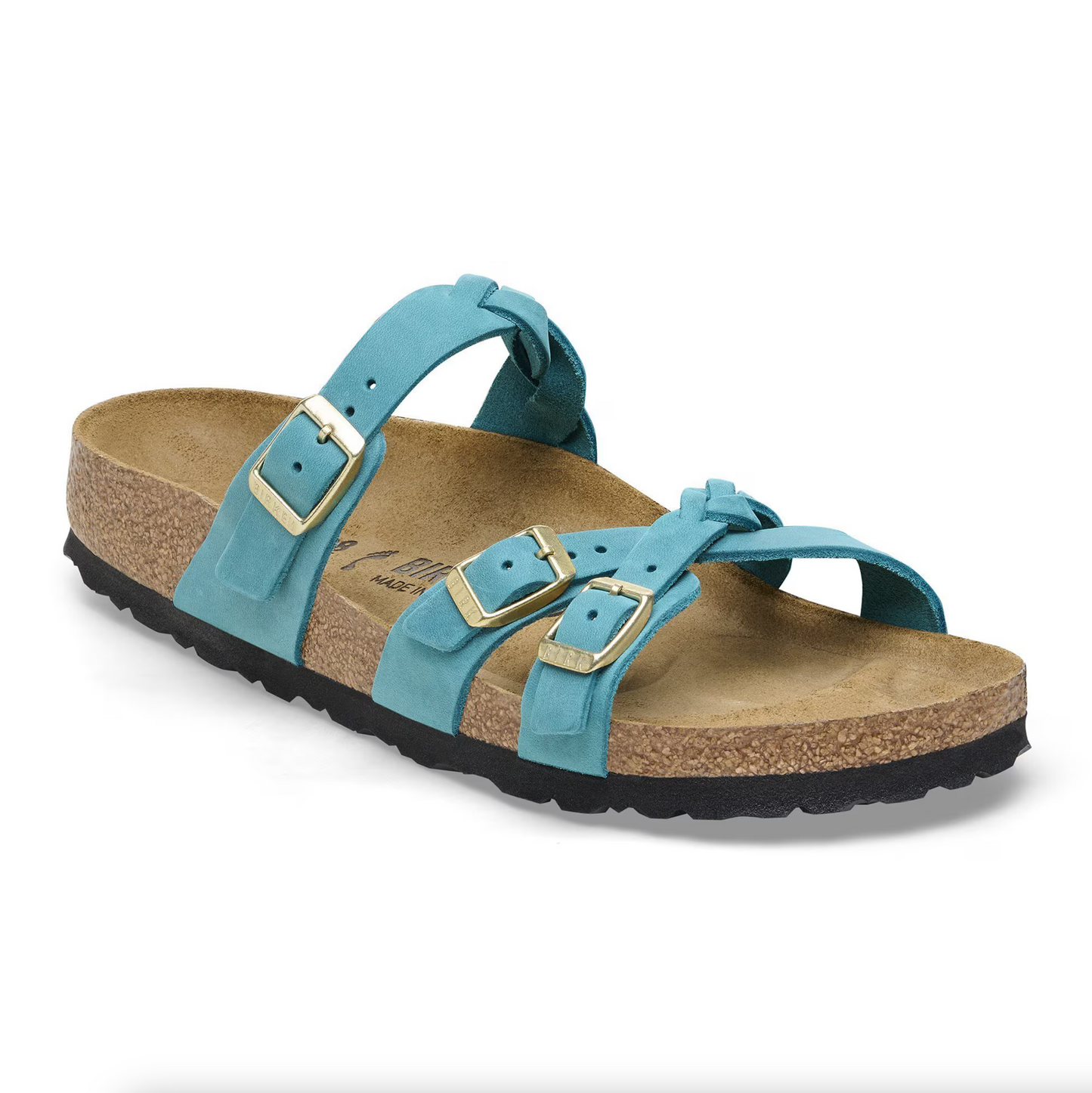 Birkenstock 1026304 Franca Braided Biscay Bay Oiled Leather Regular