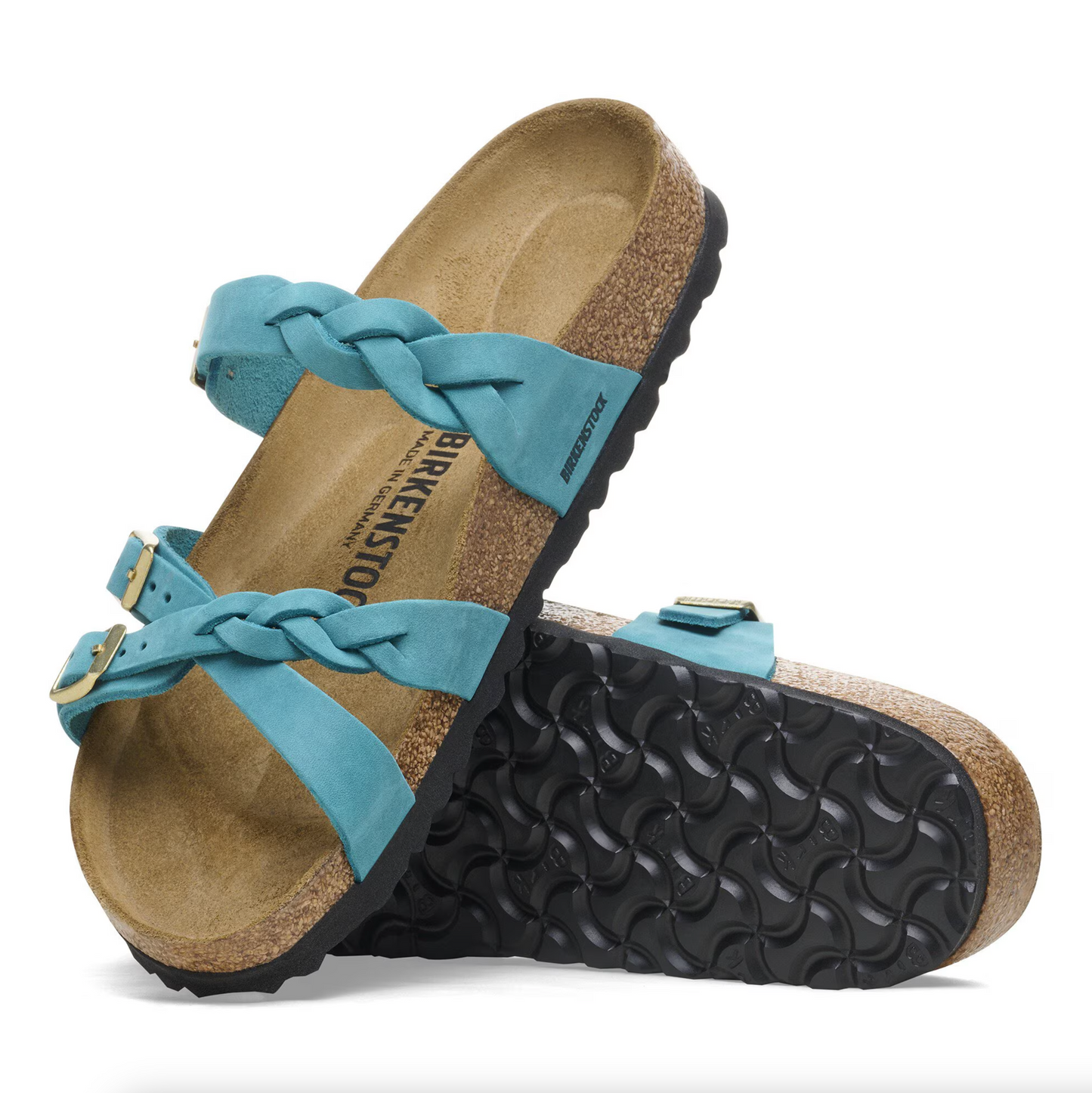 Birkenstock 1026304 Franca Braided Biscay Bay Oiled Leather Regular