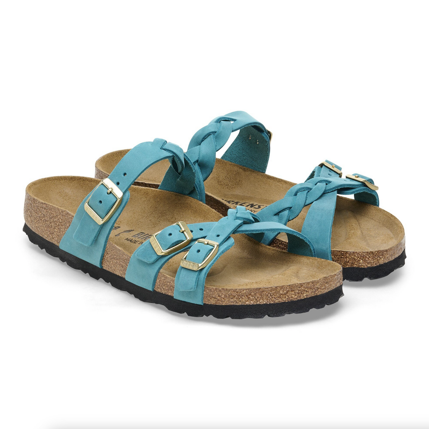 Birkenstock 1026304 Franca Braided Biscay Bay Oiled Leather Regular