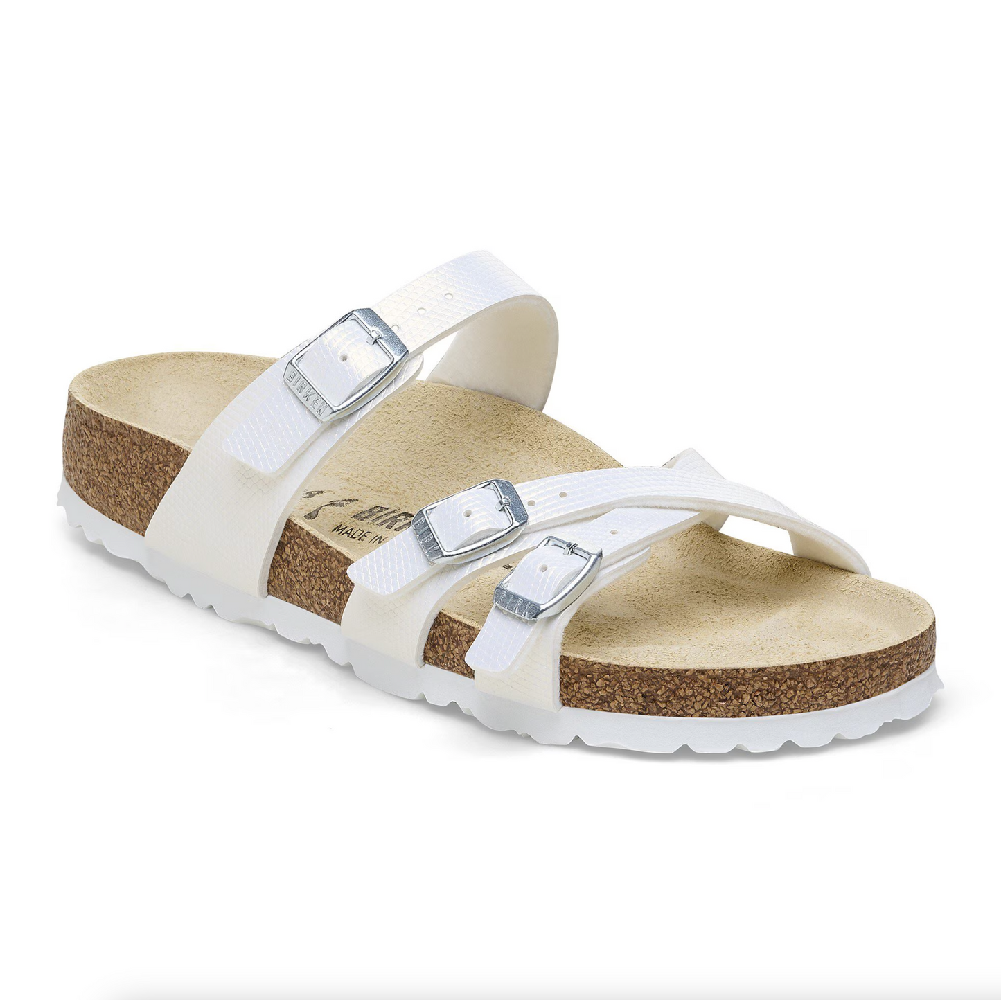Birkenstock 1026461 Franca Shiny Lizard White Birko-Flor Regular