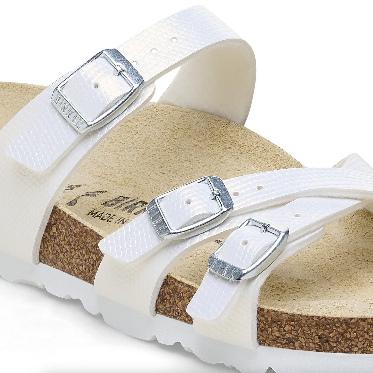 Birkenstock 1026461 Franca Shiny Lizard White Birko-Flor Regular