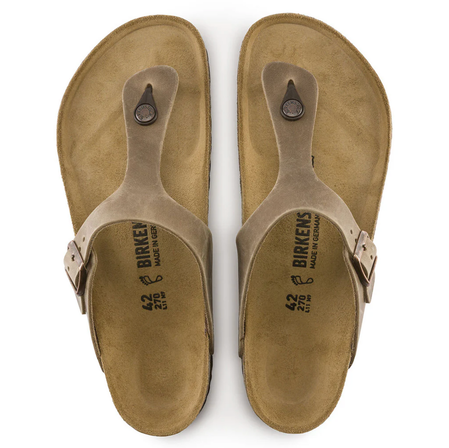 Birkenstock 0943811 Gizeh NU Oiled Tabacco Brown Regular