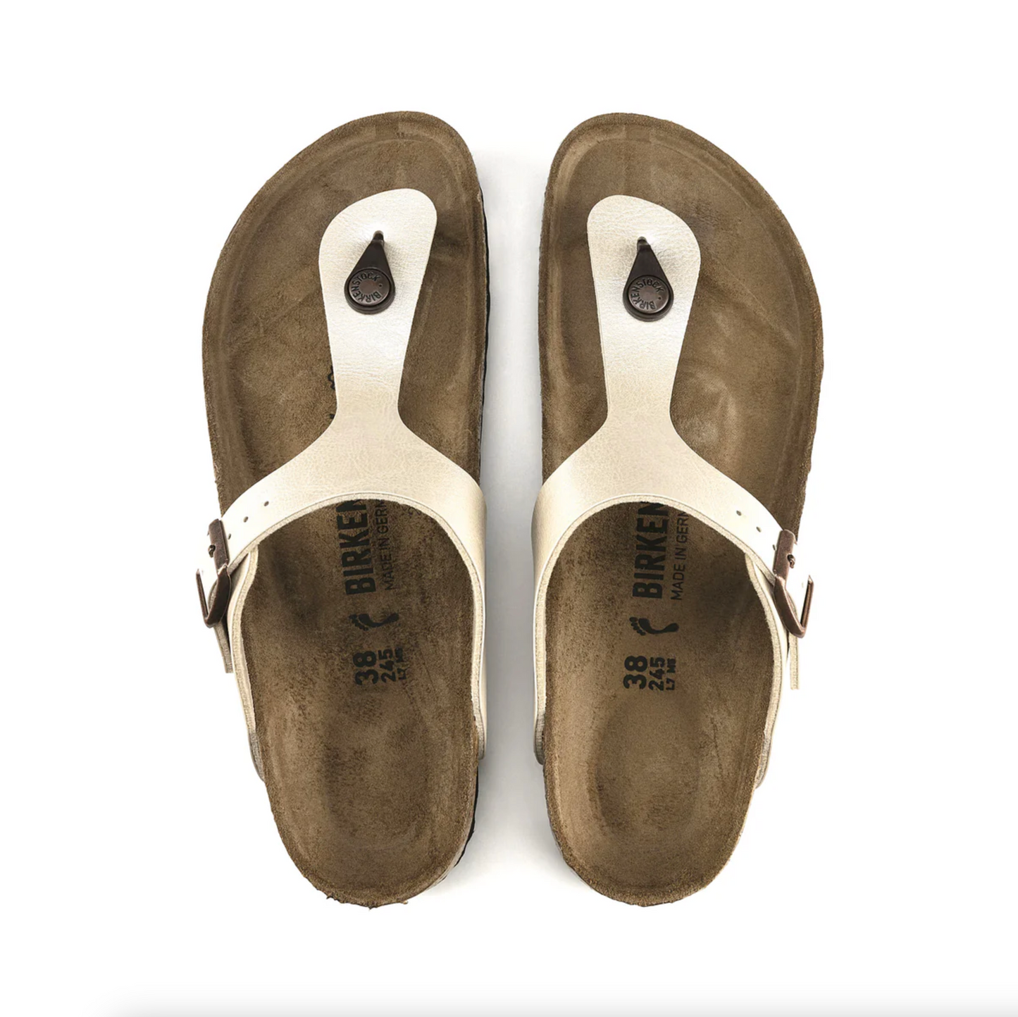 Birkenstock 943871 Gizeh BF Graceful Pearl White Regular (BSR)