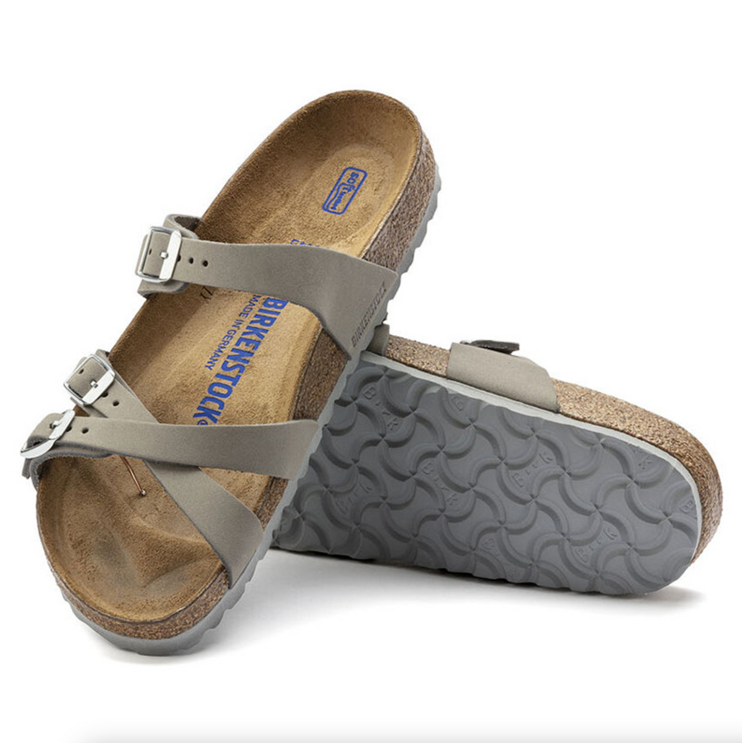 Birkenstock 1023354 Franca SFB Dove Grey Nubuck Leather Narrow