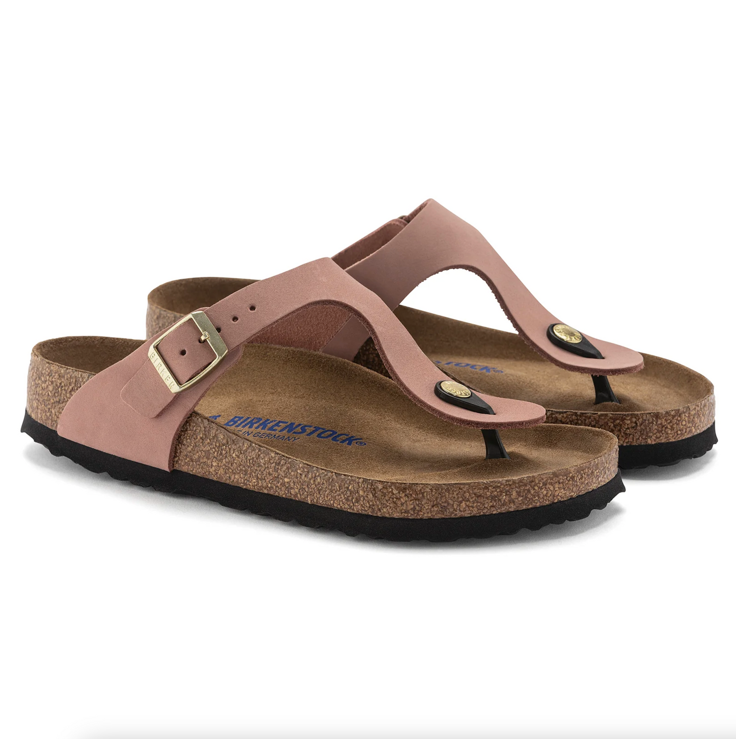 Birkenstock 1024024 Gizeh SFB Old Rose Nubuck Leather Regular