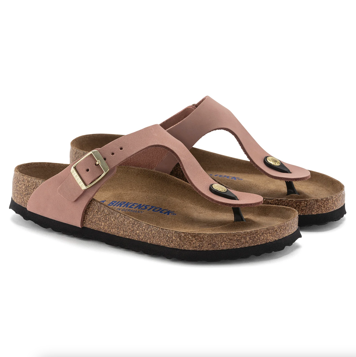 Birkenstock 1024024 Gizeh SFB Old Rose Nubuck Leather Regular