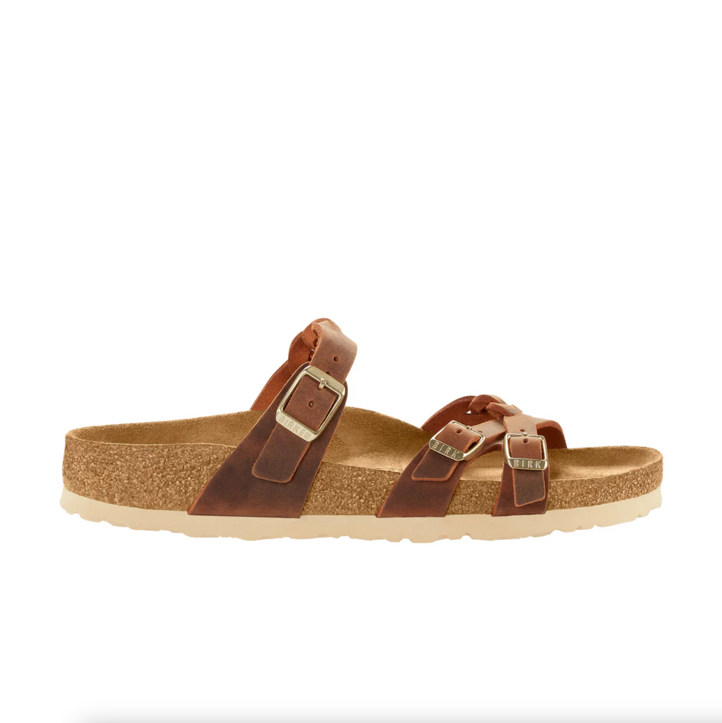 Birkenstock 1024135 Franca Braided Cognac Oiled Leather Narrow