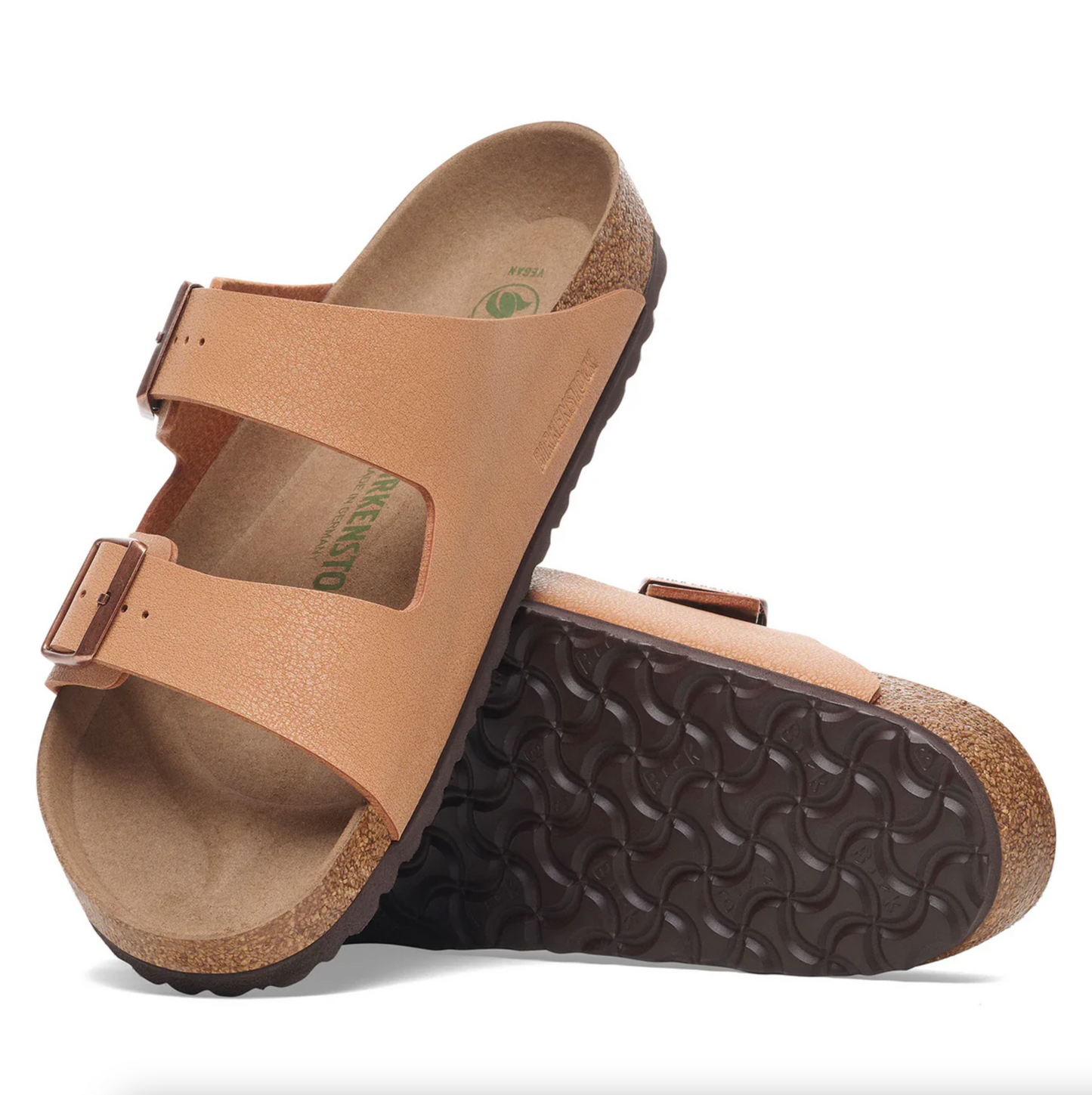 Birkenstock 1025006 Arizona Earthy Vegan Pecan Birkibuck Regular