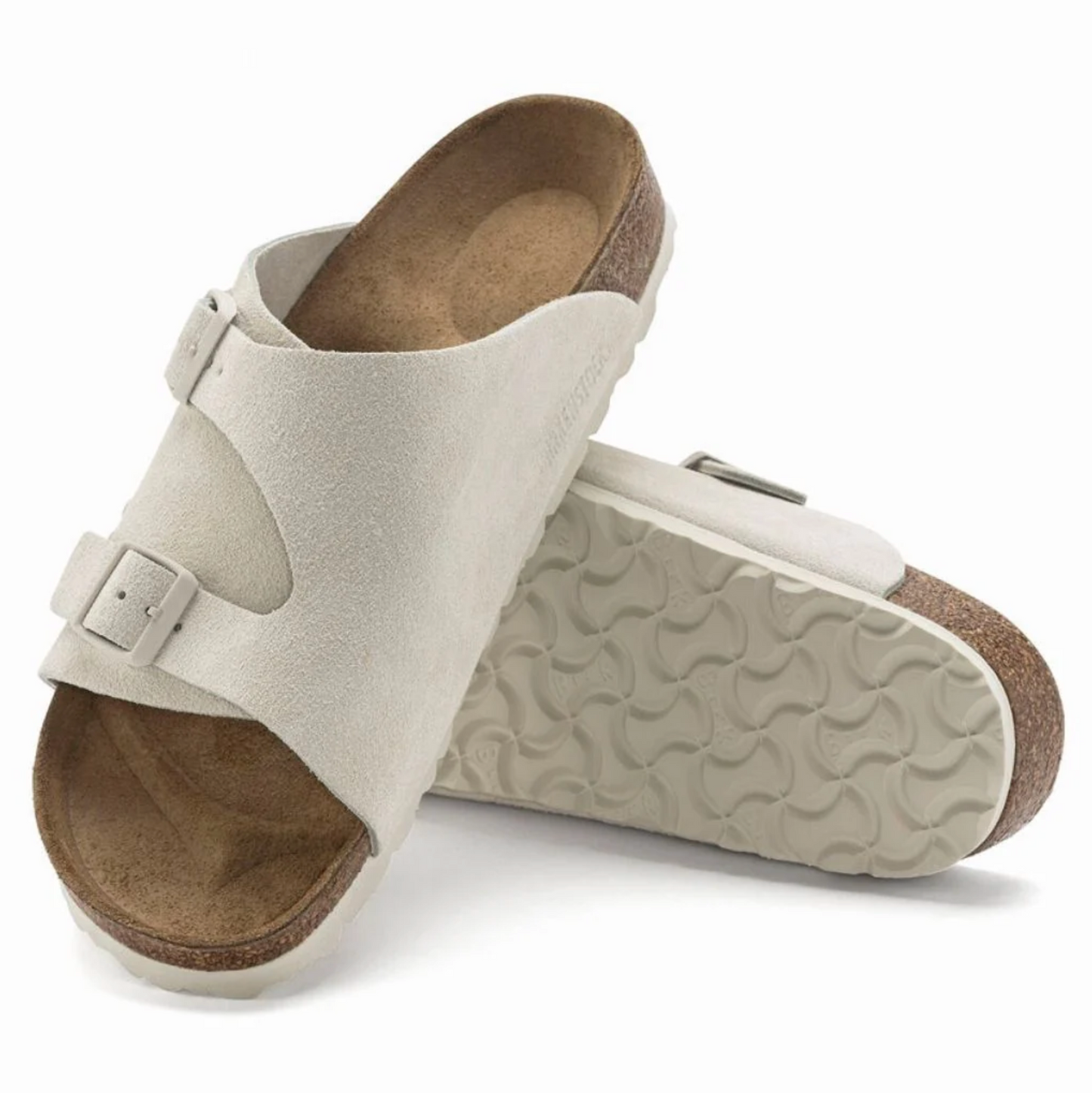 Birkenstock 1025028 Zurich BS Antique White Suede Leather Regular