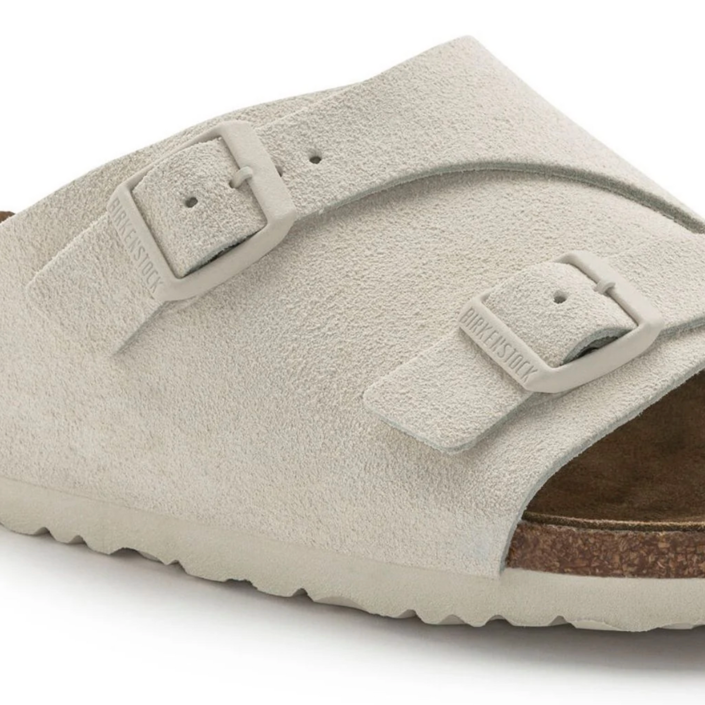 Birkenstock 1025028 Zurich BS Antique White Suede Leather Regular