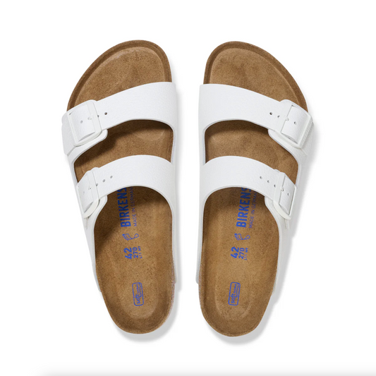 Birkenstock 1025061 Arizona BS White Smooth Grained Leather Narrow