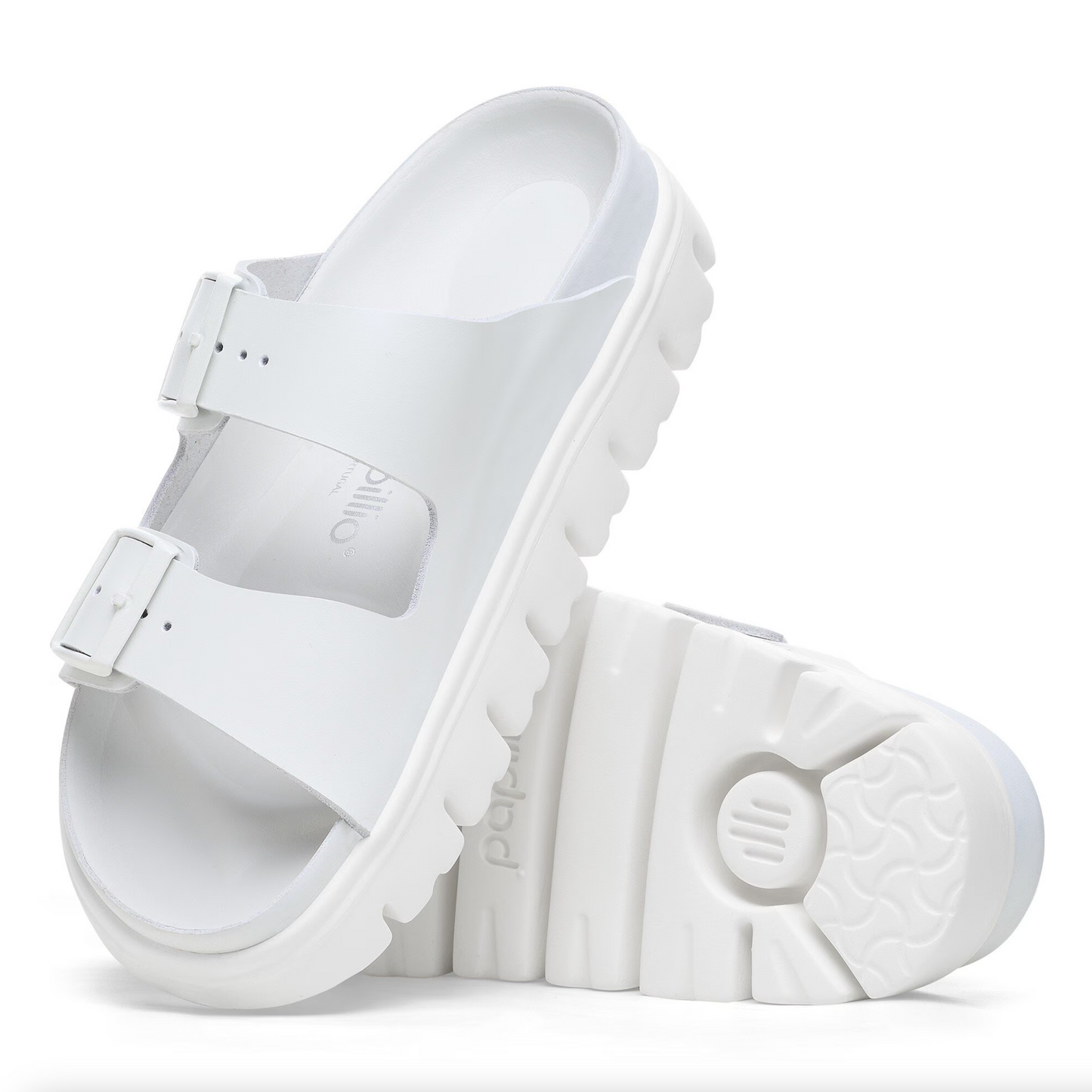 Birkenstock 1026912 Papillio Arizona Chunky Exquisite White Smooth Leather Narrow