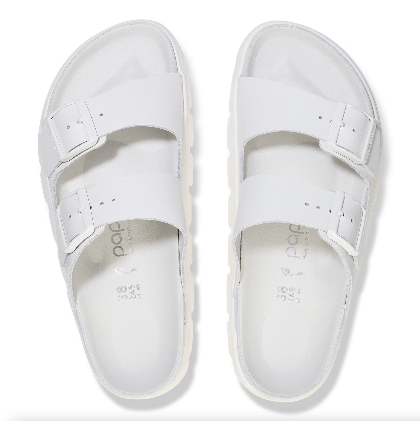 Birkenstock 1026912 Papillio Arizona Chunky Exquisite White Smooth Leather Narrow