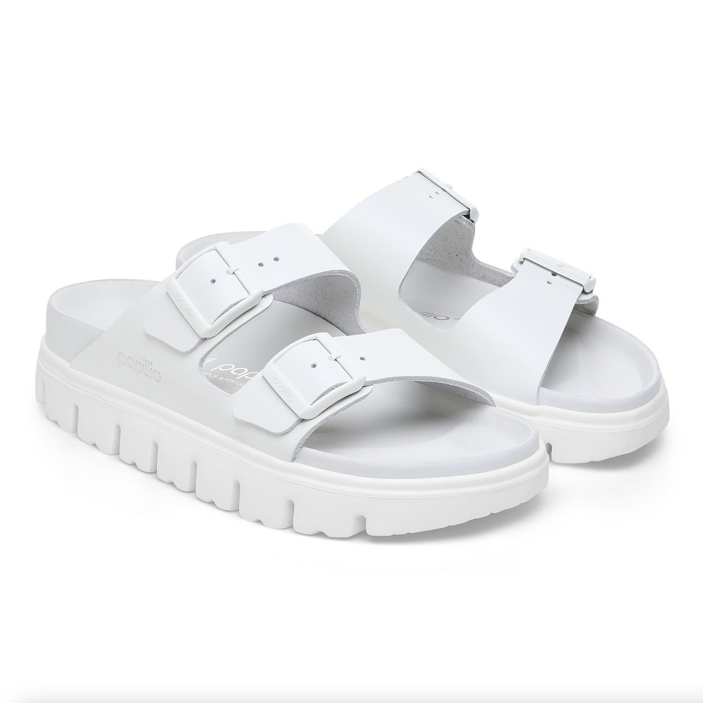 Birkenstock 1026912 Papillio Arizona Chunky Exquisite White Smooth Leather Narrow