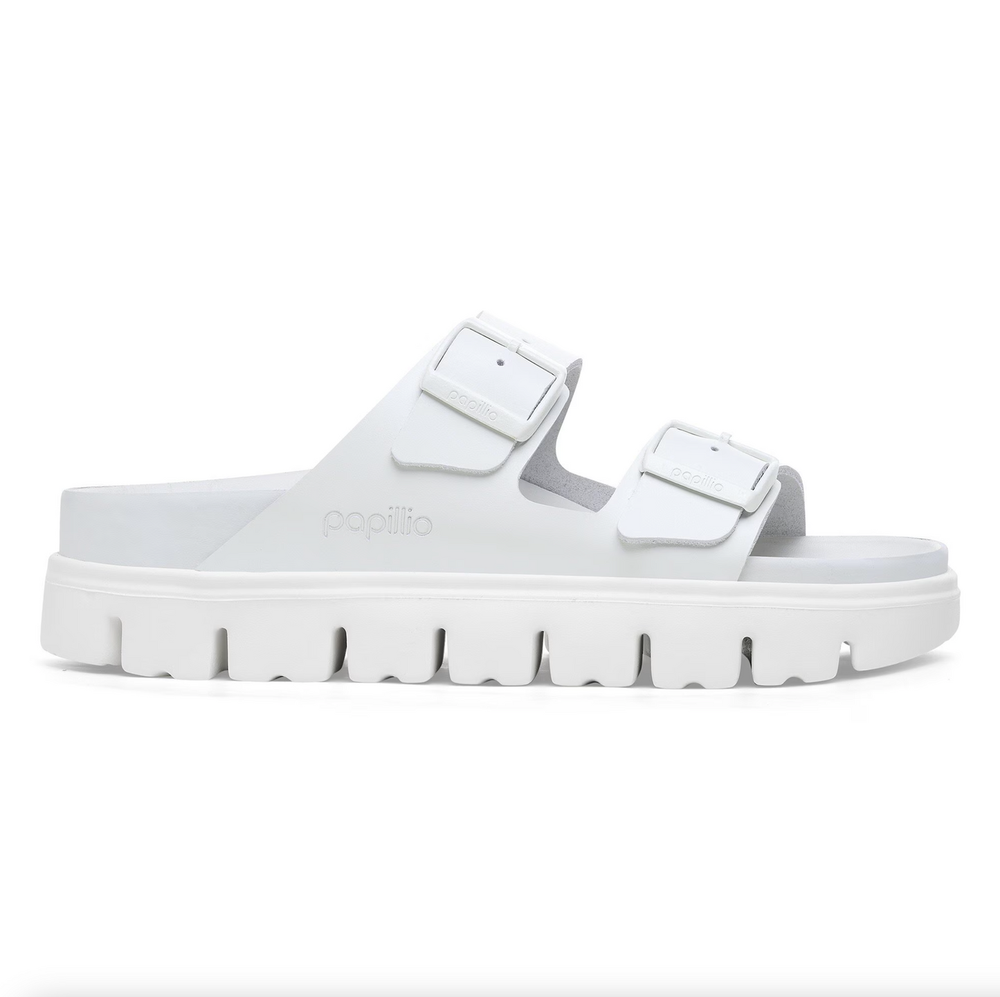 Birkenstock 1026912 Papillio Arizona Chunky Exquisite White Smooth Leather Narrow