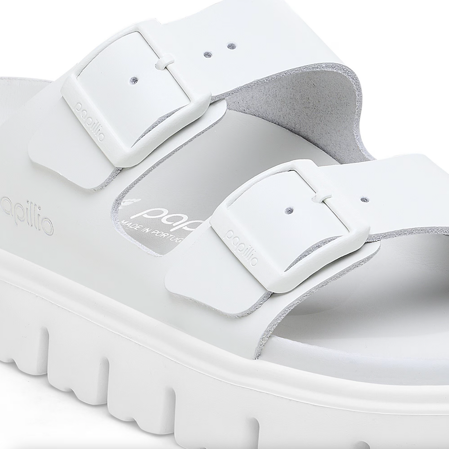 Birkenstock 1026912 Papillio Arizona Chunky Exquisite White Smooth Leather Narrow