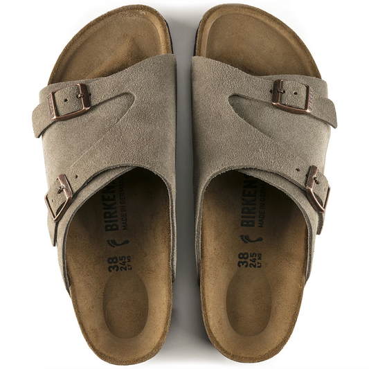 Birkenstock 0050461 Zurich Suede Leather Taupe Regular