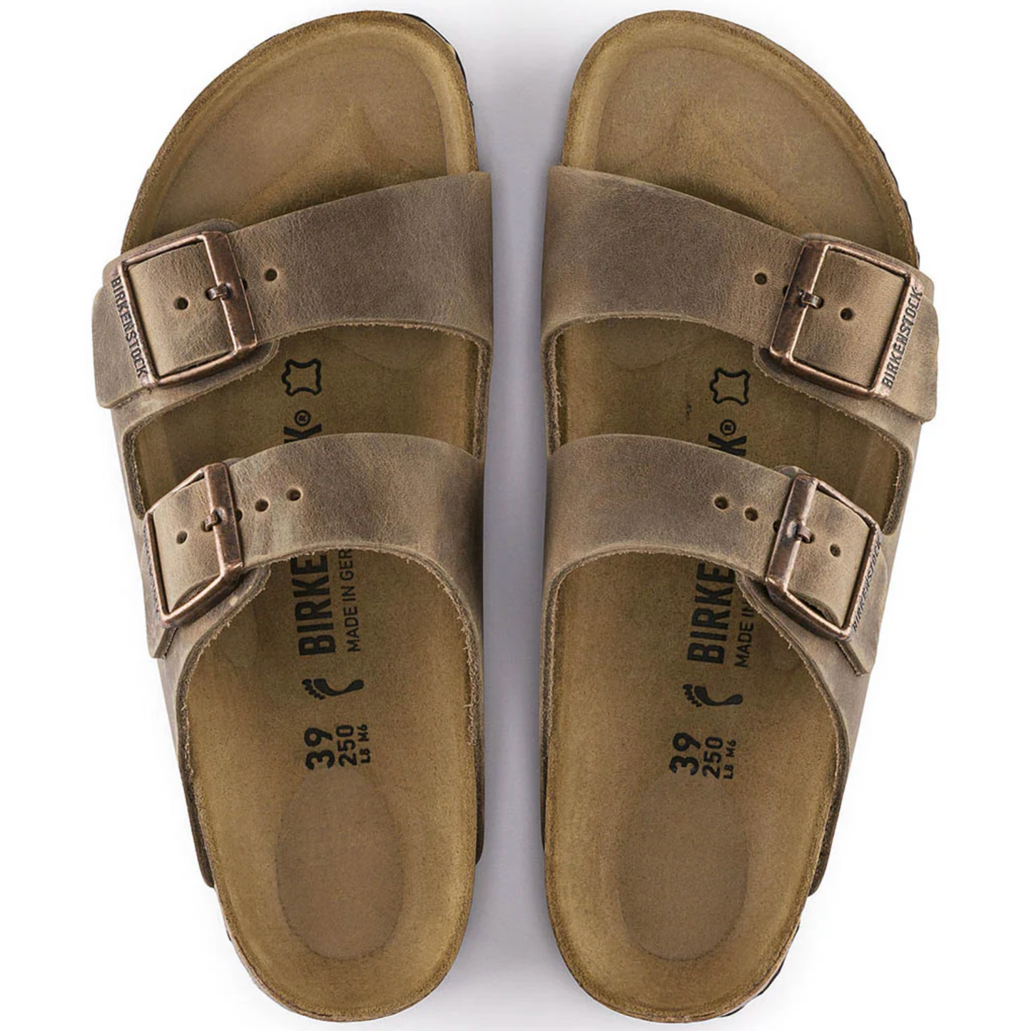 Birkenstock 0352203 Arizona Tobacco Brown Oiled Leather Narrow