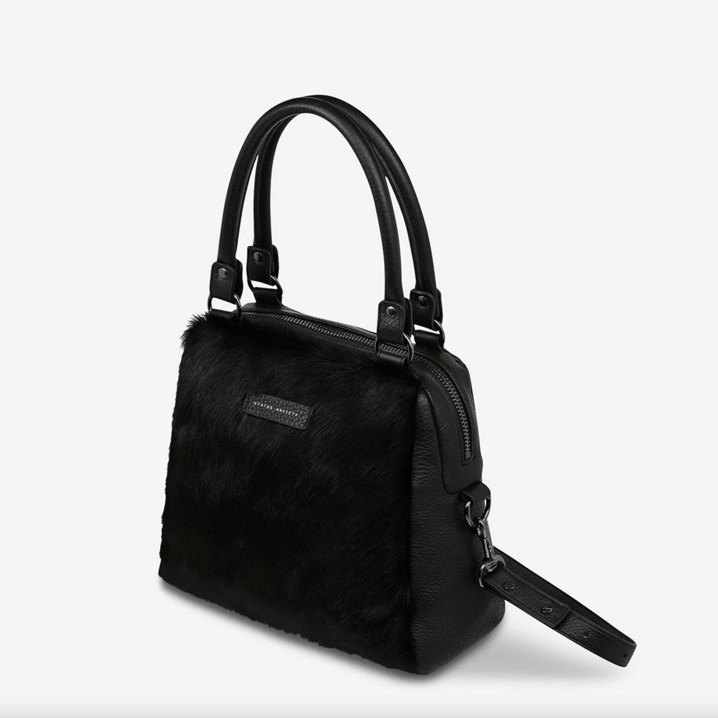 Status Anxiety Last Mountains Black Fur Bag