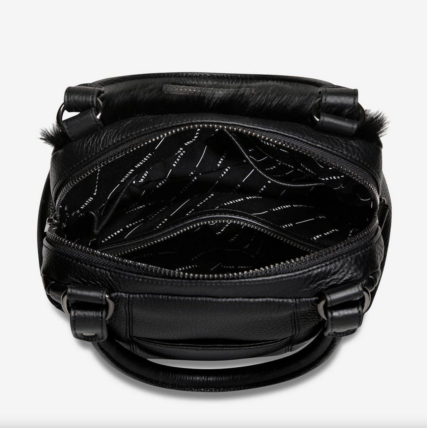 Status Anxiety Last Mountains Black Fur Bag