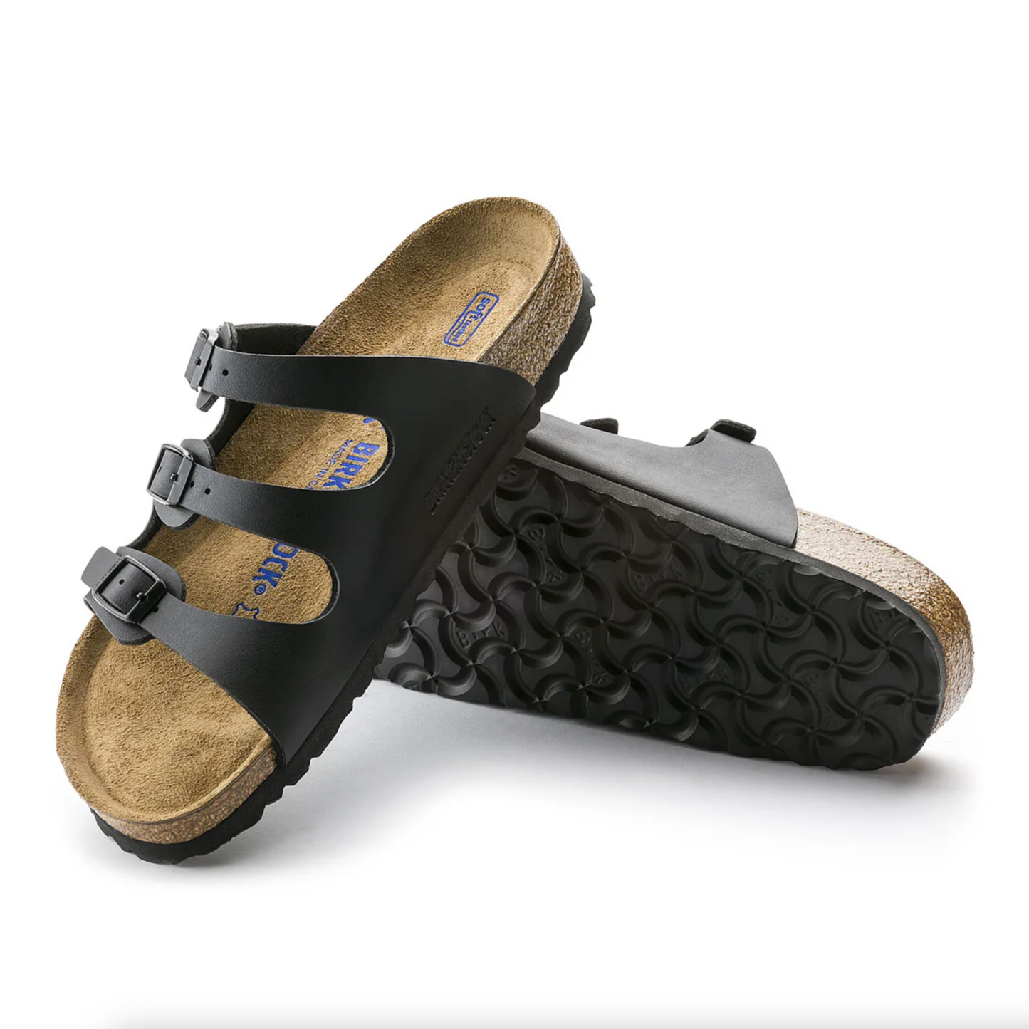 Birkenstock 053013 Florida Black SFB Narrow