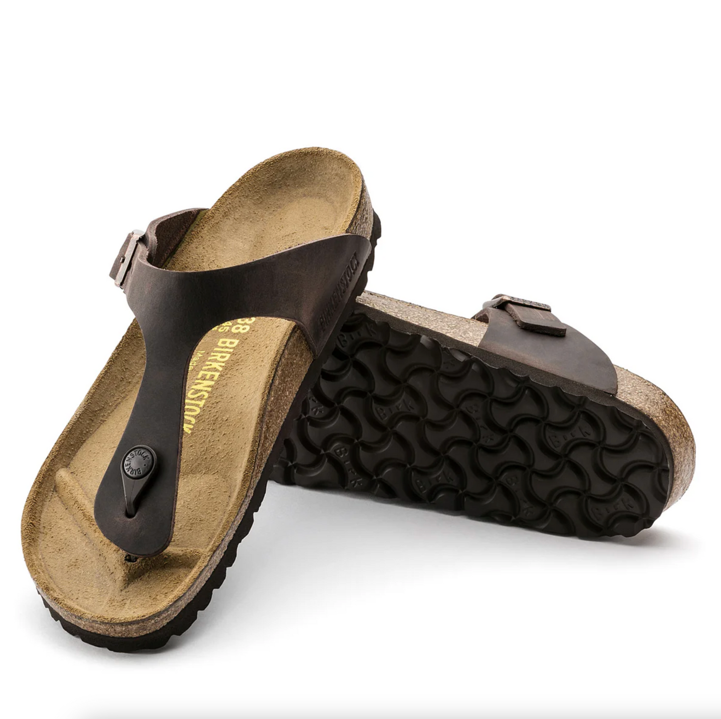 Birkenstock 0743833 Gizeh Habana Oiled Leather Narrow