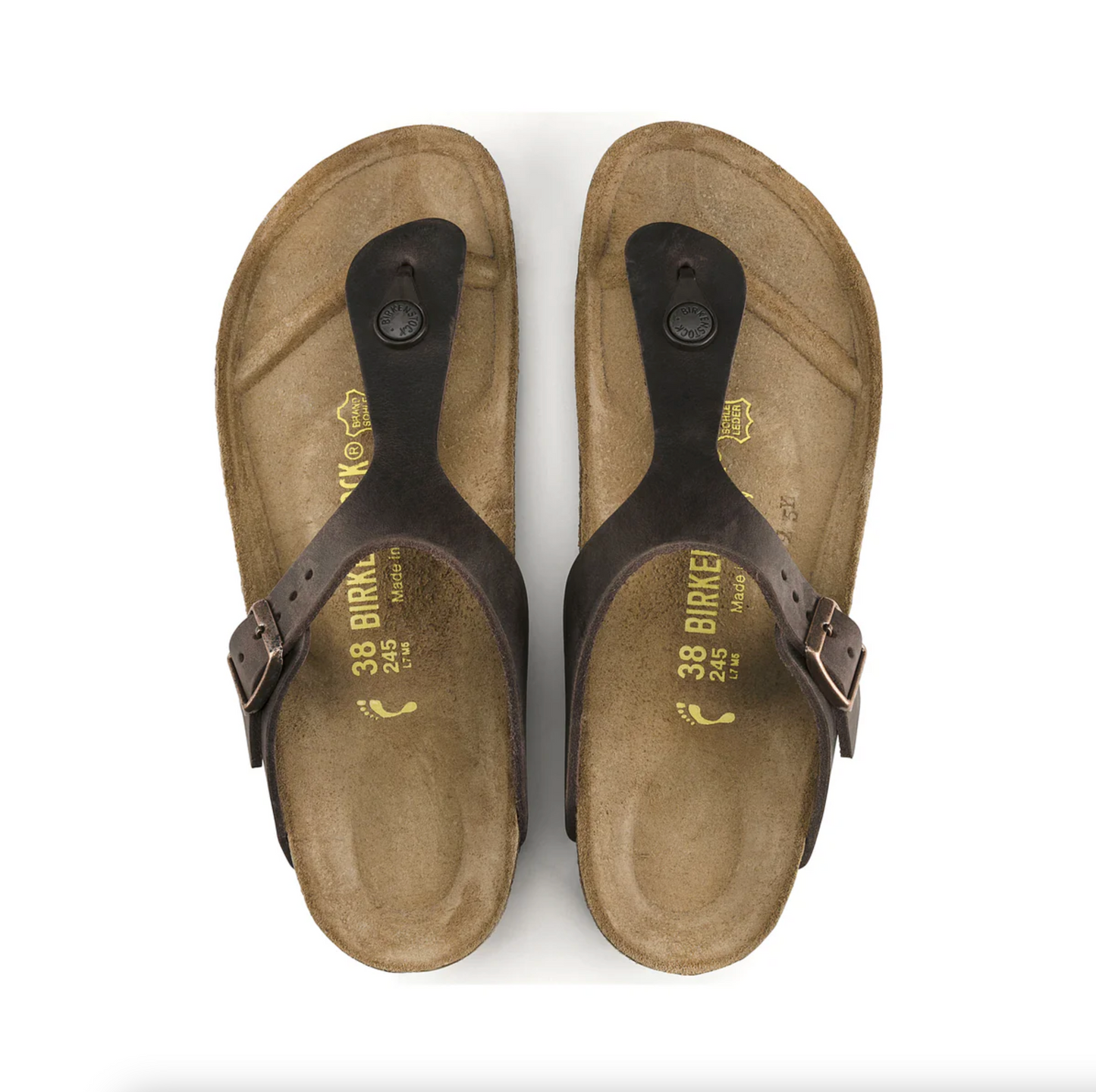 Birkenstock 0743833 Gizeh Habana Oiled Leather Narrow